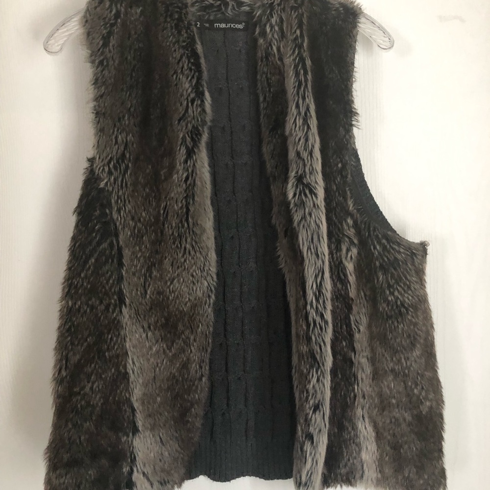 Maurice’s faux fur sweater vest